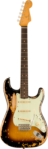 Full frontal of Fender Mike McCready Stratocaster RW 3-Color Sunburst.