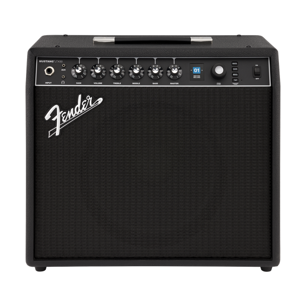 Front of Fender Mustang LTX50 1x12 Combo.