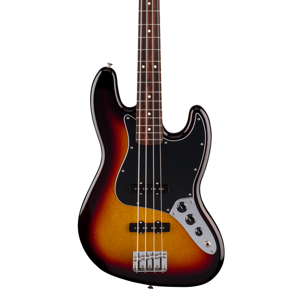 Front of Fender Player II Jazz Bass RW Sparkle 3-Color Sunburst.