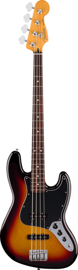 Full frontal of Fender Player II Jazz Bass RW Sparkle 3-Color Sunburst.