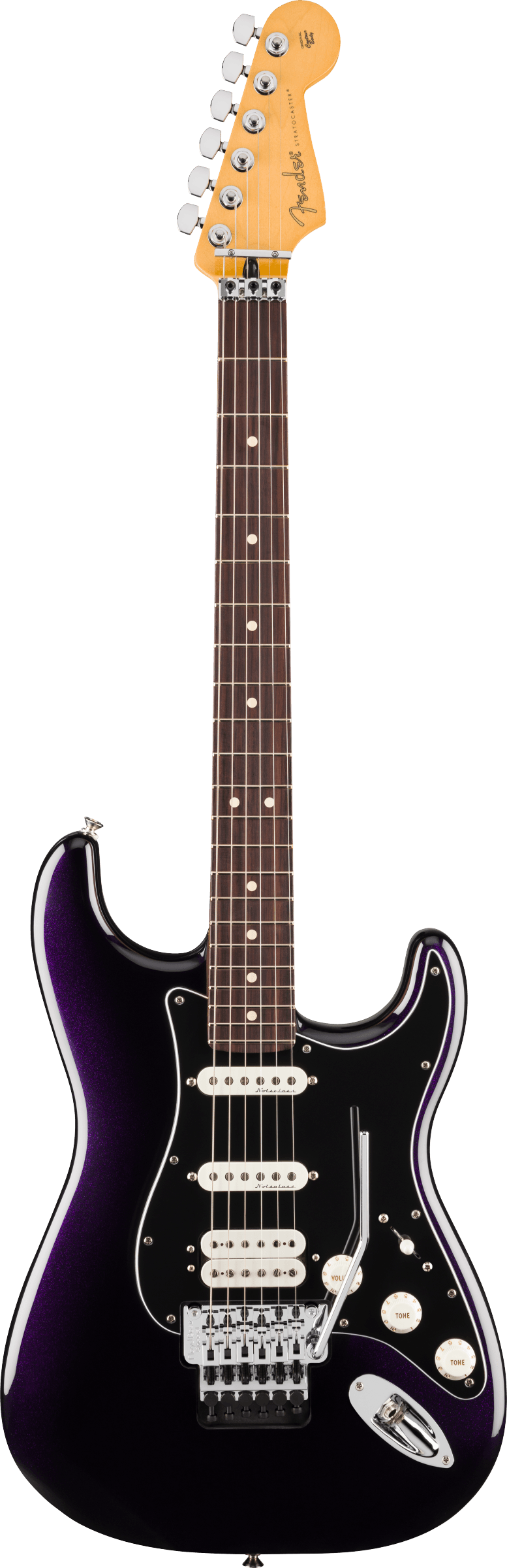Full frontal of Fender Player II Modified Stratocaster HSS Floyd Rose RW Dusk.