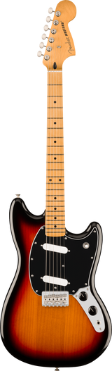 Full frontal of Fender Player II Mustang Maple Fingerboard 3-Color Sunburst.