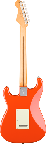 Back of Fender Player II Stratocaster Maple Rallye Orange.