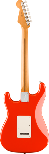 Back of Fender Player II Stratocaster Rosewood Fingerboard Coral Red.