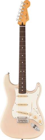Full frontal of Fender Player II Stratocaster Rosewood Fingerboard White Blonde.