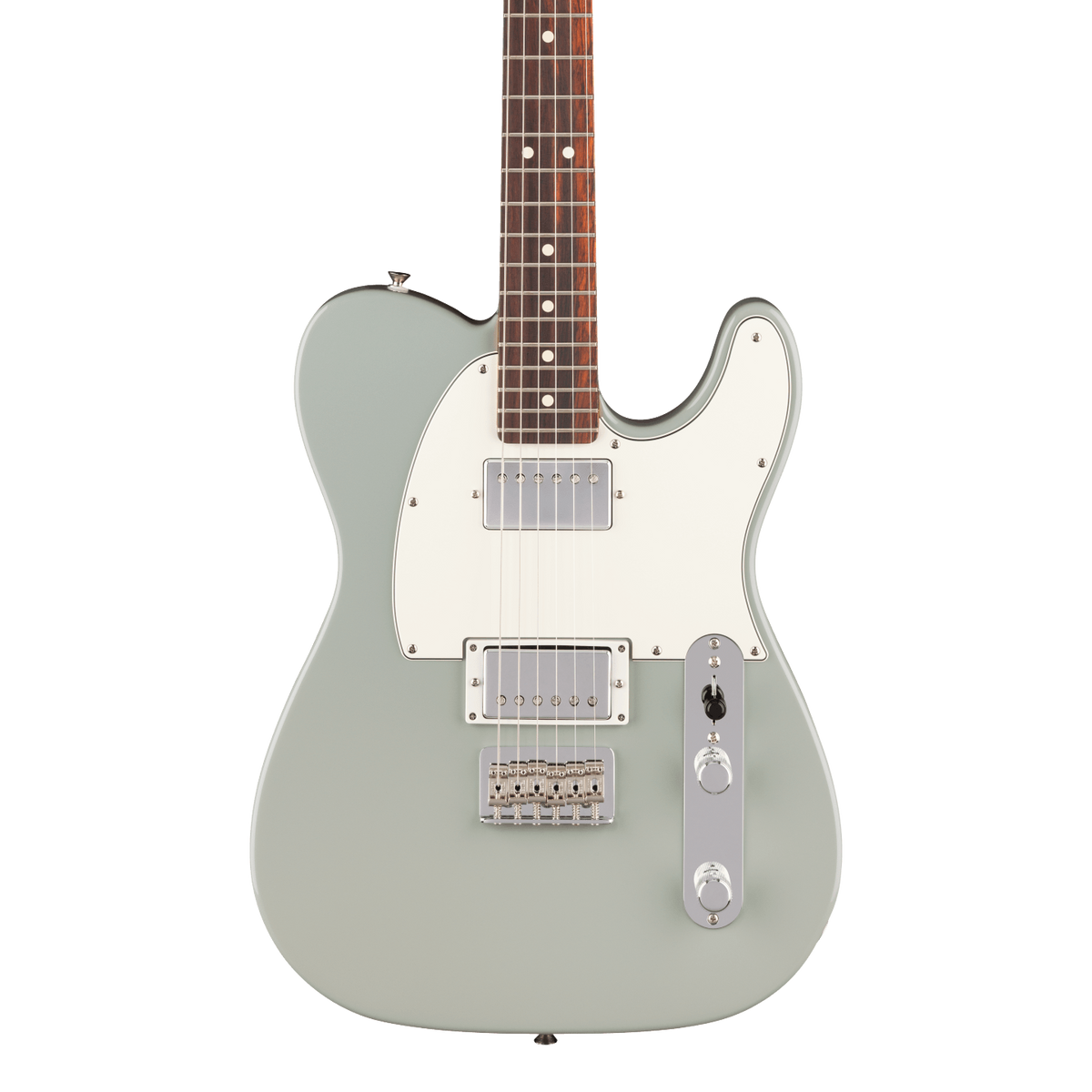 Front of Fender Player II Telecaster HH Rosewood Cactus Gray.