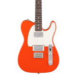Front of Fender Player II Telecaster HH Rosewood Rallye Orange.