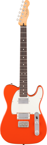 Full frontal of Fender Player II Telecaster HH Rosewood Rallye Orange.