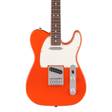 Front of Fender Player II Telecaster Rosewood Rallye Orange.