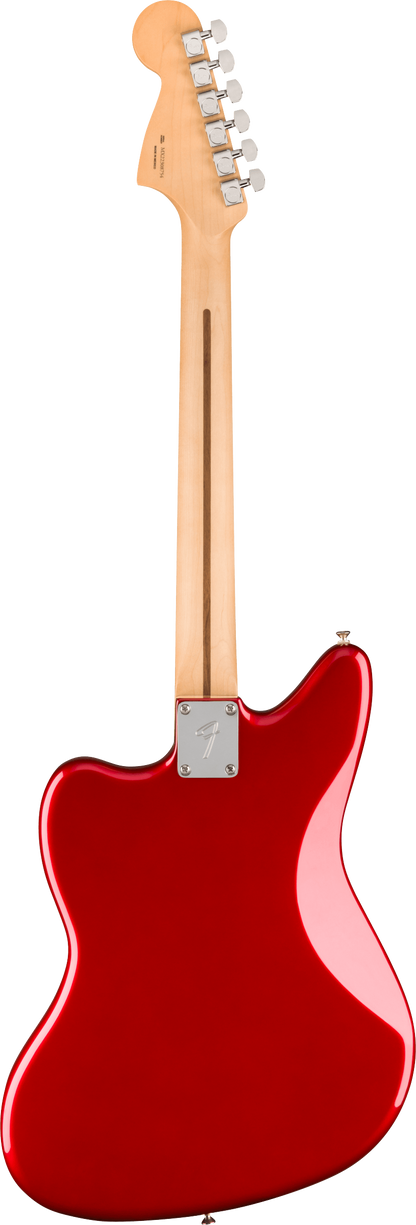 Back of Fender Player Jaguar Pau Ferro Fingerboard Candy Apple Red.
