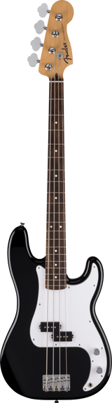 Full frontal of Fender Standard Precision Bass Laurel White Pickguard Black.