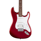 Front of Fender Standard Stratocaster HSS Laurel White Pickguard Candy Cola.