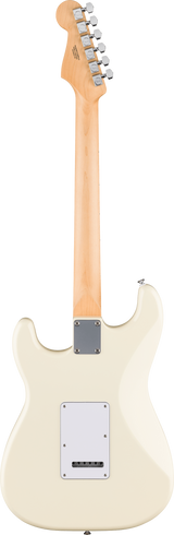 Back of Fender Standard Stratocaster MP White Pickguard Olympic White.