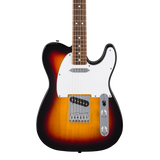 Front of Fender Standard Telecaster Laurel White Pickguard 3-Color Sunburst.