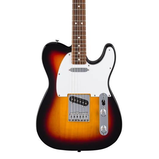 Front of Fender Standard Telecaster Laurel White Pickguard 3-Color Sunburst.