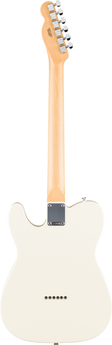 Back of Fender Standard Telecaster Laurel White Pickguard Olympic White.