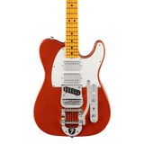 Front of Fender Stories Collection Mike Campbell Red Dog Telecaster MP Red Dog Red.