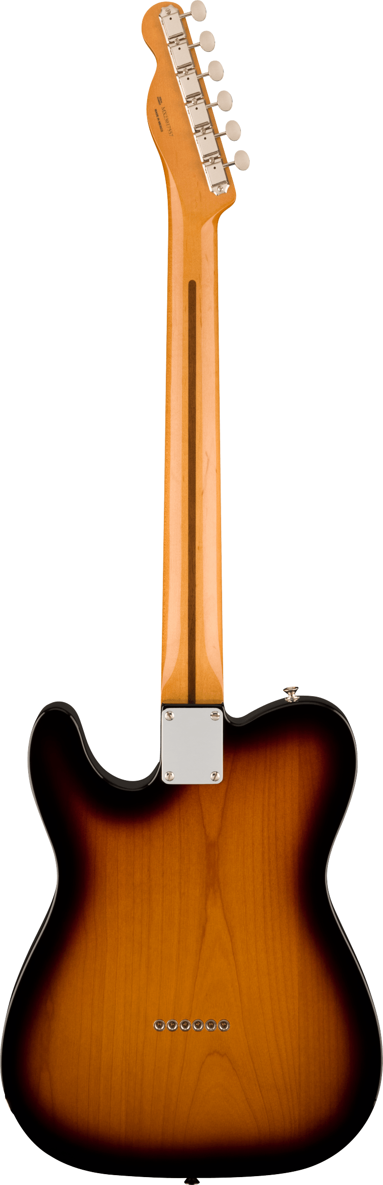 Back of Fender Vintera II 50s Nocaster MP 2-Color Sunburst.