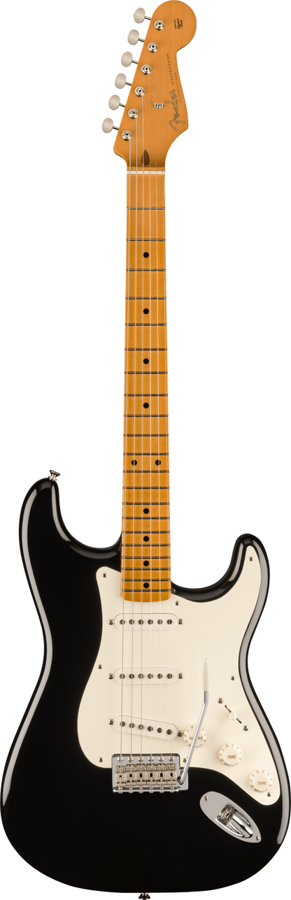 Full frontal of Fender Vintera II 50s Stratocaster MP Black.
