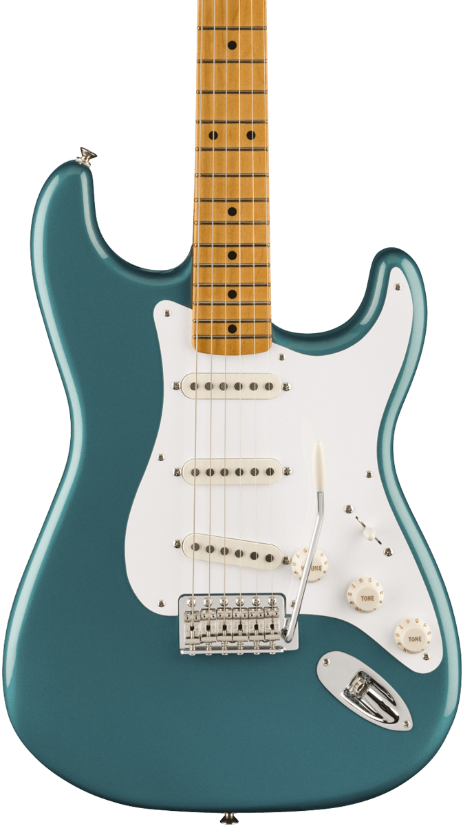 Front of Fender Vintera II 50s Stratocaster MP Ocean Turquoise.