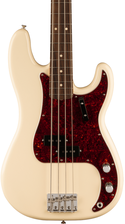 Front of Fender Vintera II 60s Precision Bass RW Olympic White.