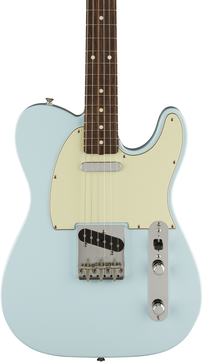 Front of Fender Vintera II 60s Telecaster RW Sonic Blue.
