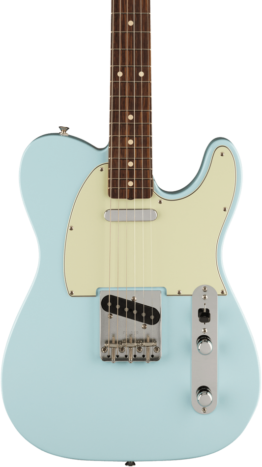Front of Fender Vintera II 60s Telecaster RW Sonic Blue.