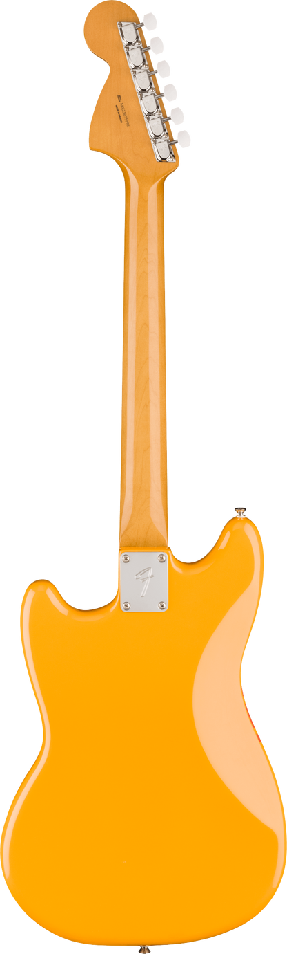 Back of Fender Vintera II 70s Mustang RW Competition Orange.
