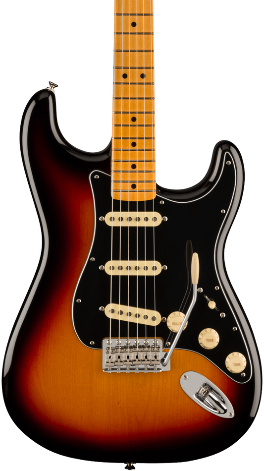 Front of Fender Vintera II 70s Stratocaster MP 3-Color Sunburst.