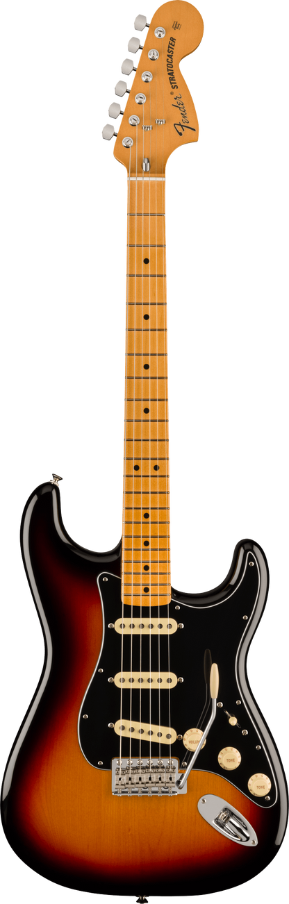 Full frontal of Fender Vintera II 70s Stratocaster MP 3-Color Sunburst.