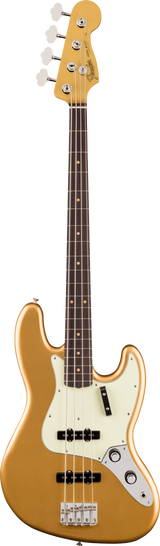 Full frontal of Fender Vintera III Early '60s Jazz Bass Rosewood Aztec Gold.