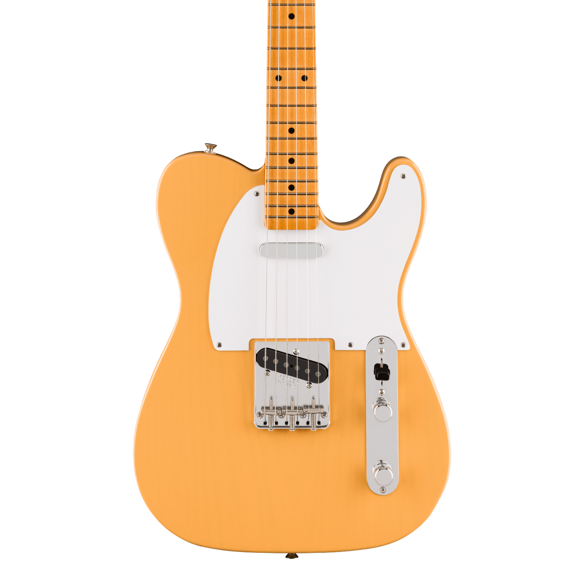 Front of Fender Vintera III Late '50s Telecaster Maple Butterscotch Blonde.