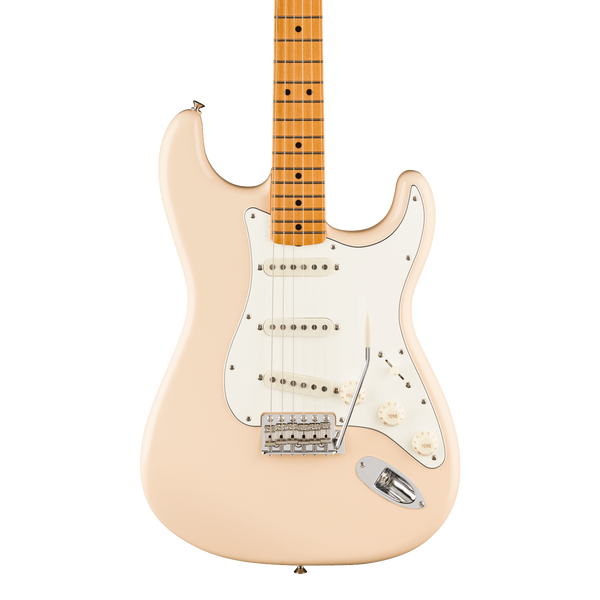 Front of Fender Vintera III Late '60s Stratocaster Maple Olympic White.