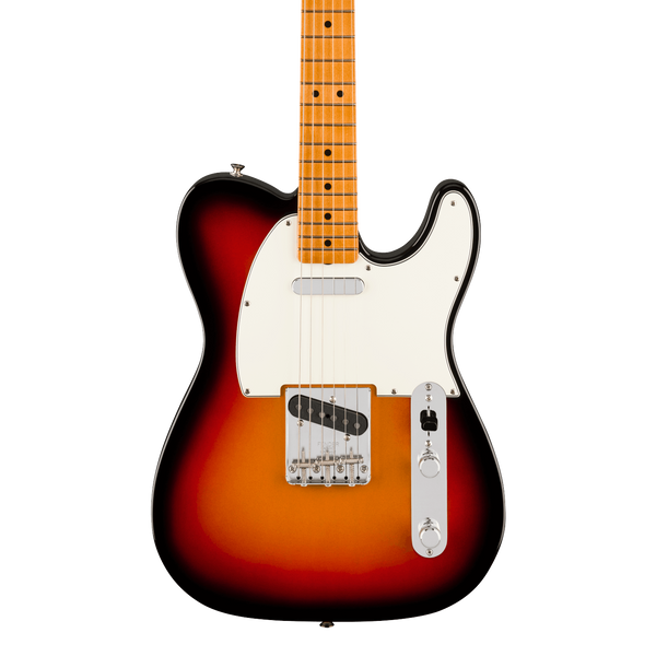 Front of Fender Vintera III Mid '60s Telecaster Maple 3-Color Sunburst.