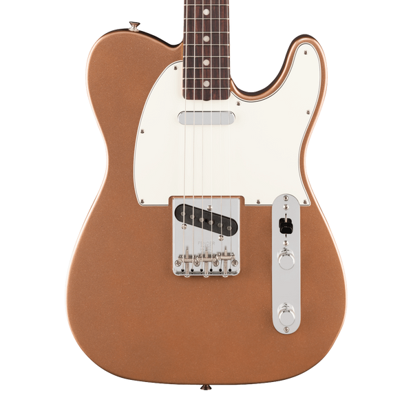 Front of Fender Vintera III Mid '60s Telecaster Rosewood Firemist Gold.
