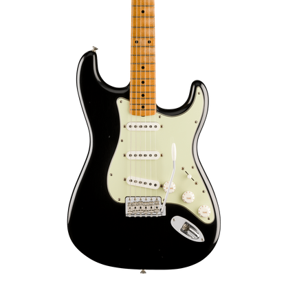 Front of Fender Vintera II Road Worn '60s Stratocaster Maple Black.