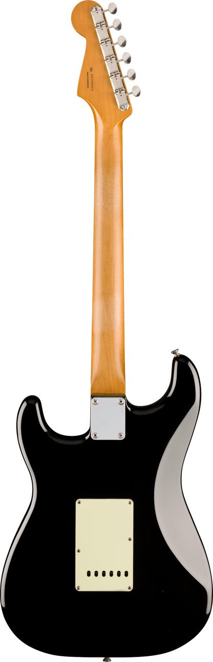 Back of Fender Vintera II Road Worn '60s Stratocaster Maple Black.