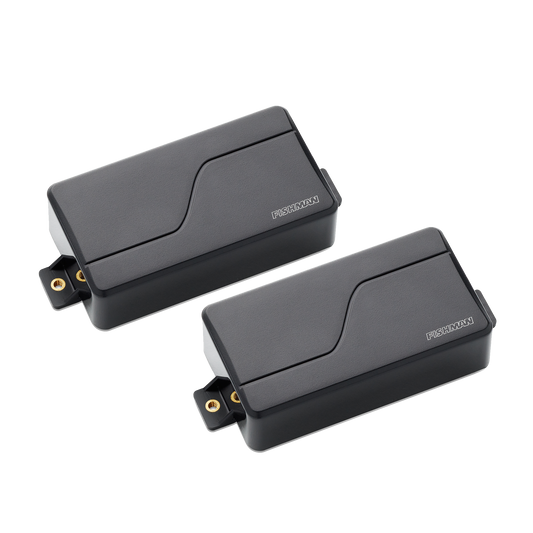 Top down angle of Fishman PRF-M36-SB2 Fluence Modern Active Humbucker Pickup Set Black.