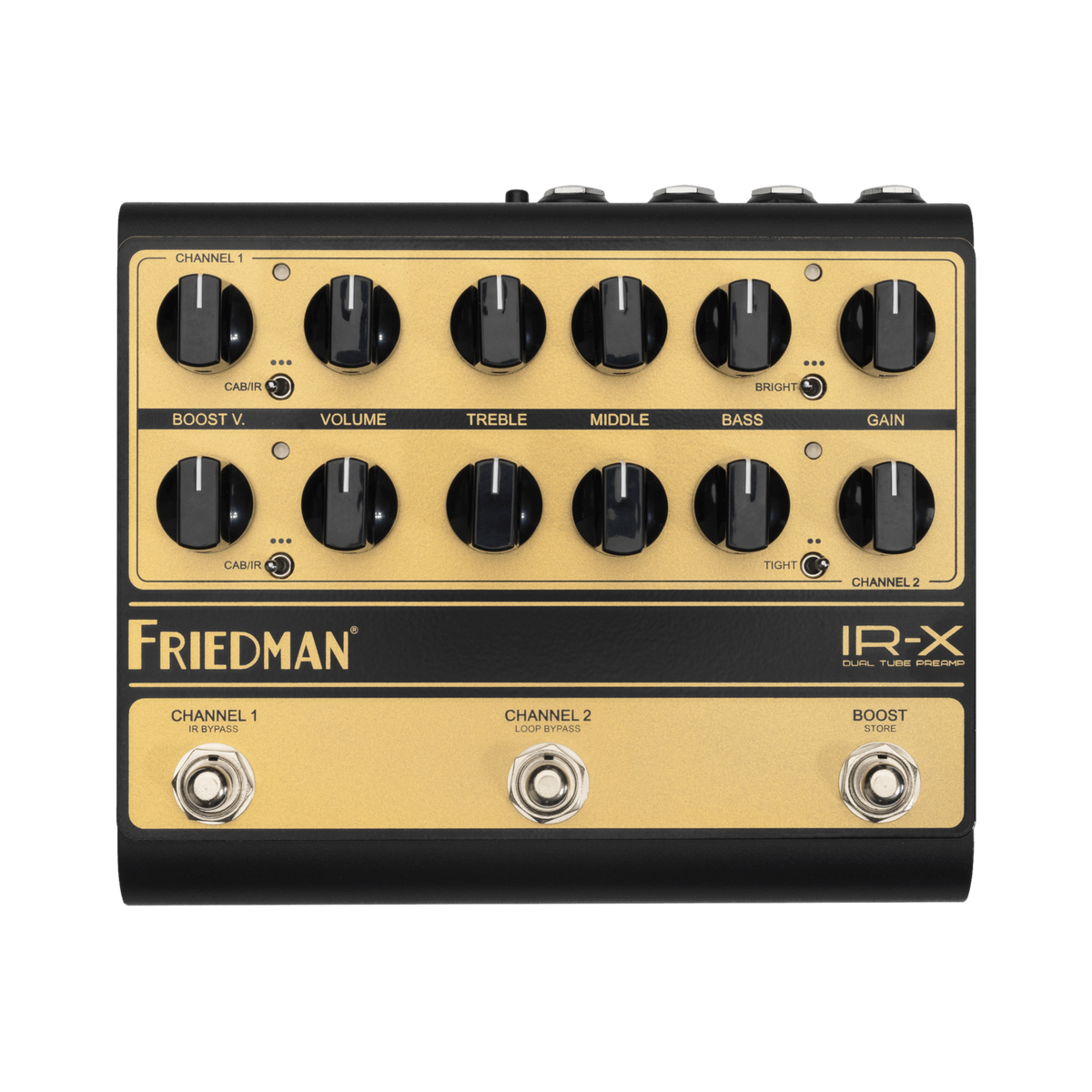 Top of Friedman IR-X Dual Tube Preamp and DI.