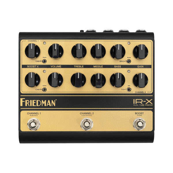 Top of Friedman IR-X Dual Tube Preamp and DI.