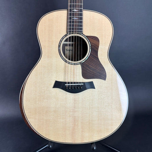 Front of Used Taylor 858e 12 String Builder's Edition.