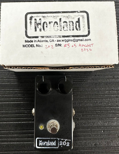 Top down of Used Moreland Magnetics 202 Distortion Pedal #5 of 5 w/box TSS2813.