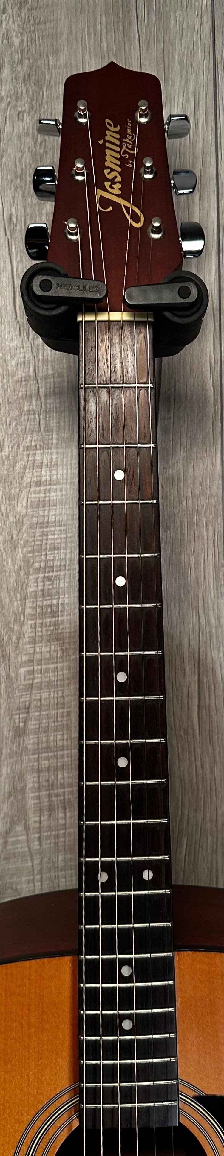 Neck view of Used Jasmine Acoustic Natural 