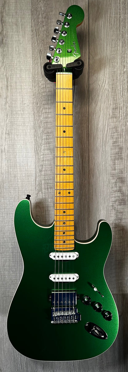 Front full view of Used 2022 Fender Aerodyne Special Strat HSS MN Speed Green Metallic w/bag