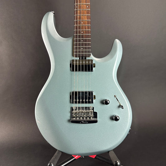 Front of body of Used Sterling Steve Lukather Signature Blue.