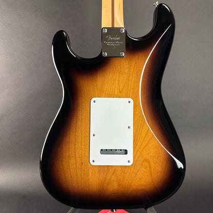 Back of Used 2017 Fender Classic Player Strat 2-Tone Burst.