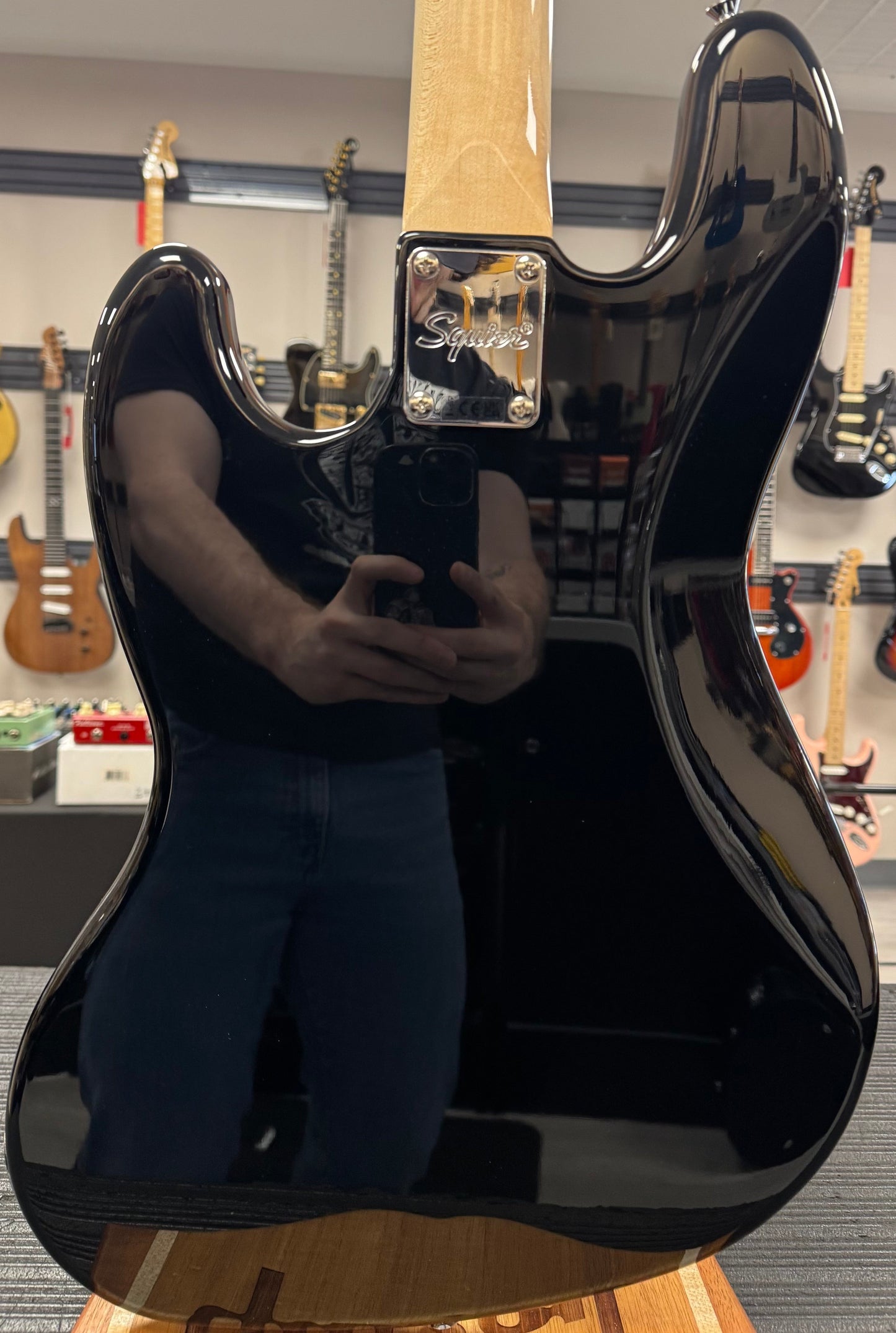 Back of Used 2022 Squire Paranormal Jazz Bass '54 Black TSS6794