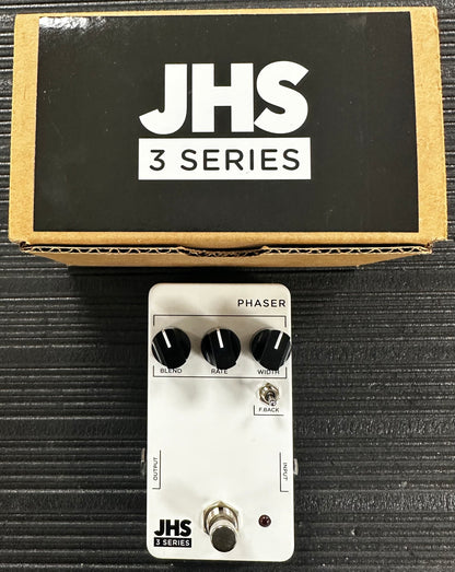 Top view with box of Used JHS 3 Series Phaser Pedal w/Box 