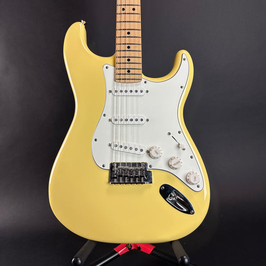 Front of body of Used Fender Player Stratocaster Buttercream.