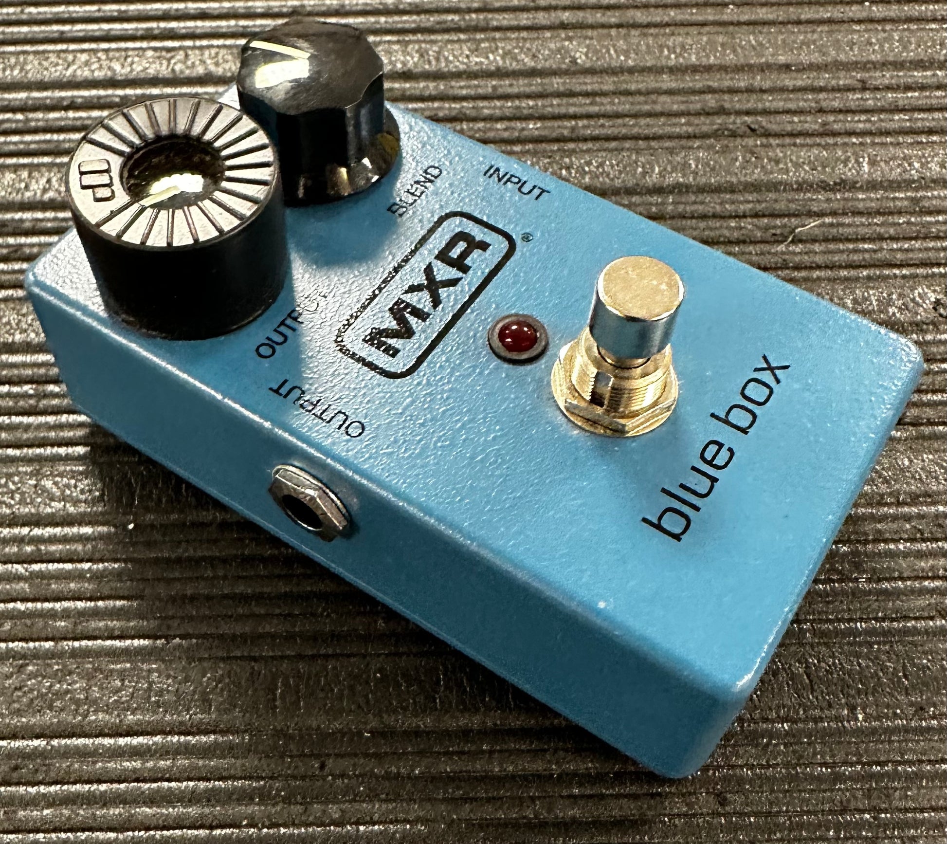 Side view of Used MXR M103 Blue Box Octave Fuzz Pedal 